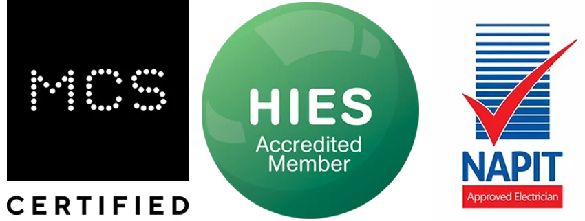 MCS, HIES, NAPIT certified electricians